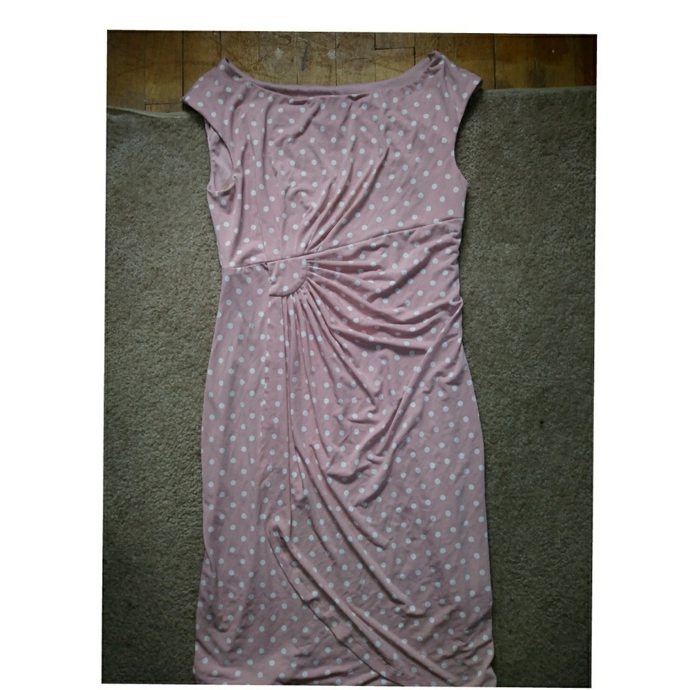 Adorable pink and white polka dot dress