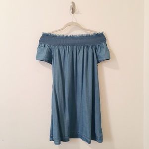 UO + Alice Chambray Off the Shoulder Dress