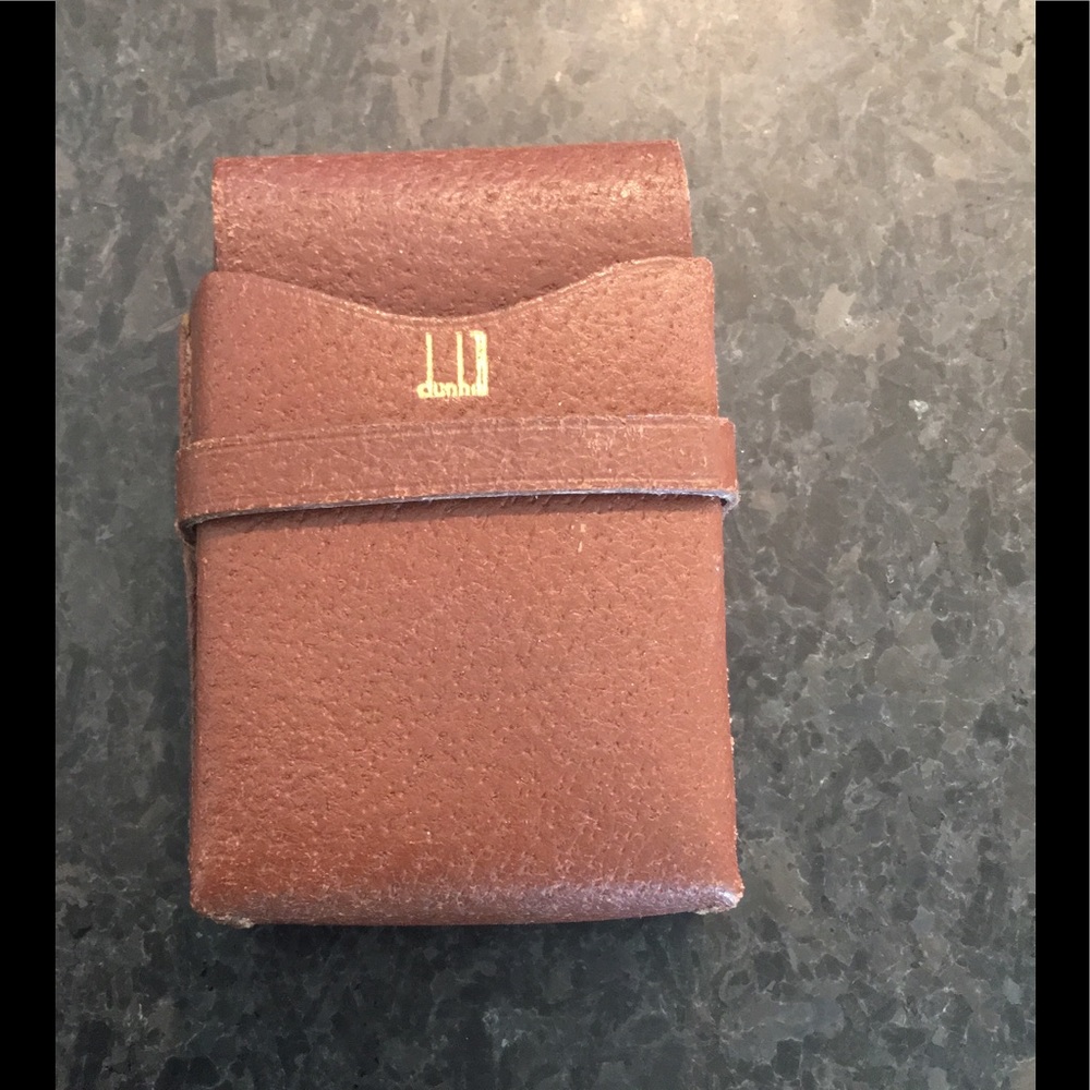 Vintage Dunhill Brown Leather Cigarette Pack Case