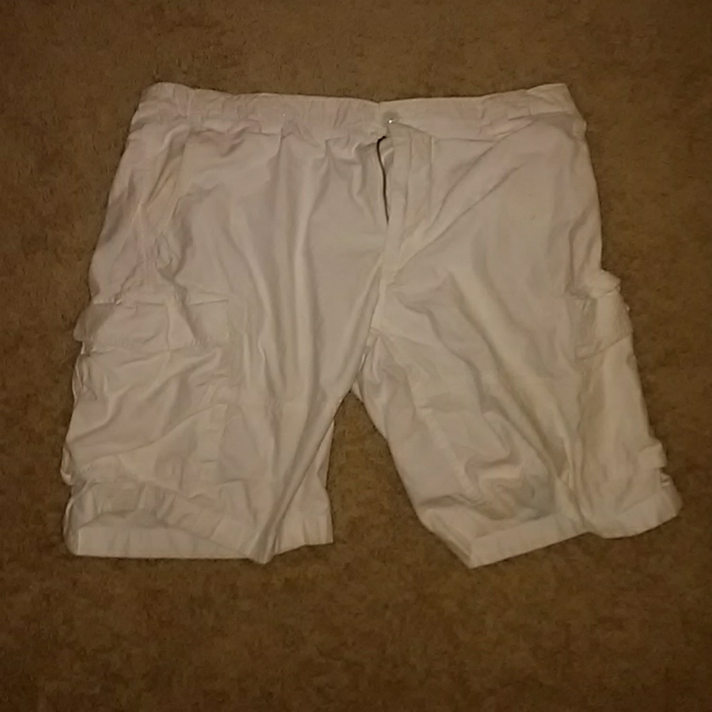 White polo cargo shorts