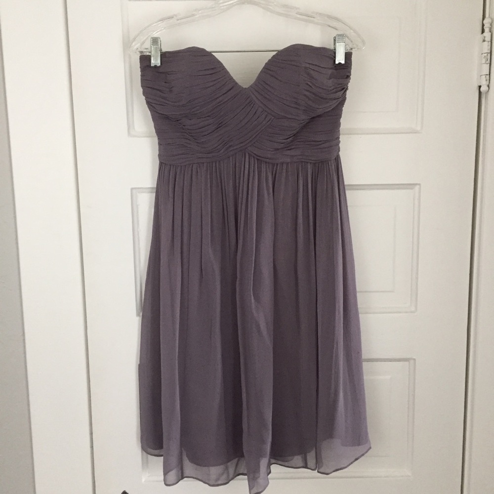 Donna Morgan Purple Silk Chiffon Cocktail Dress