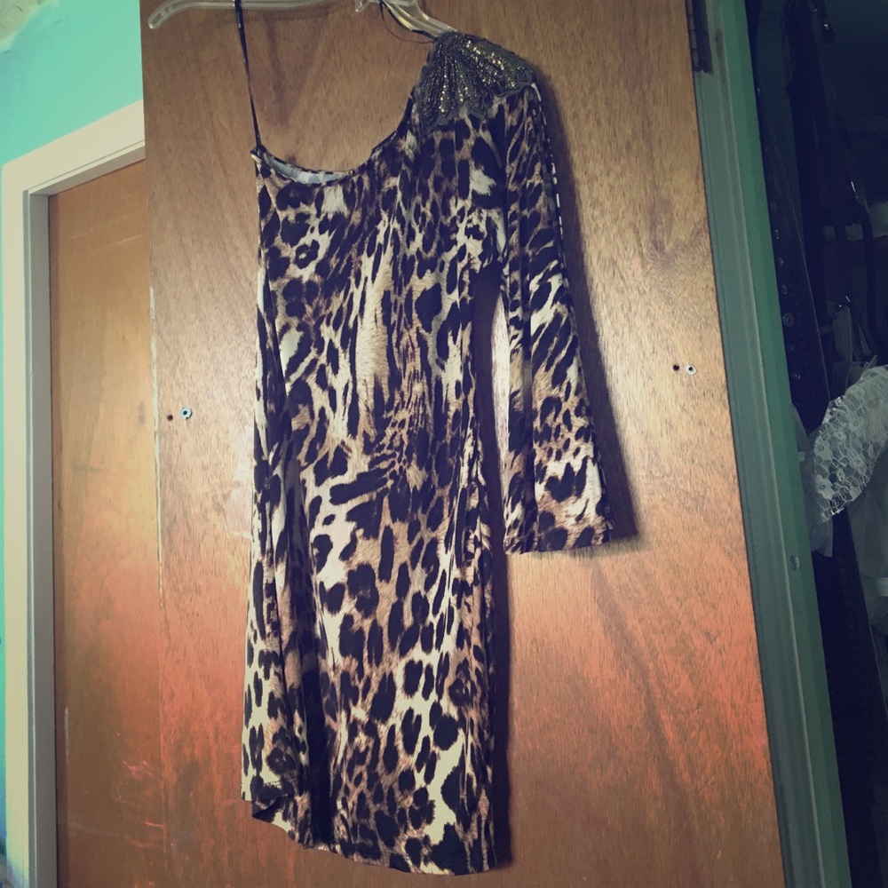 Forever 21 Leopard print Bodycon dress S/M!