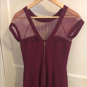 Maggy London Illusion Yoke Crepe Sheath Dress