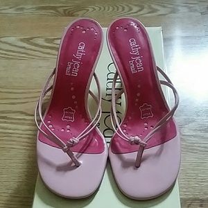 Cathy jean pink low heels size 5