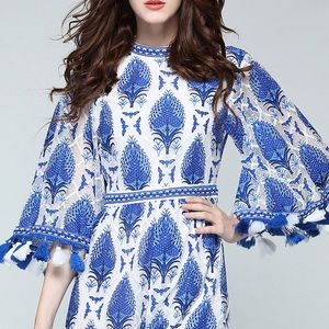 TASSEL BLUE ROMPER SUMMER TRENDY