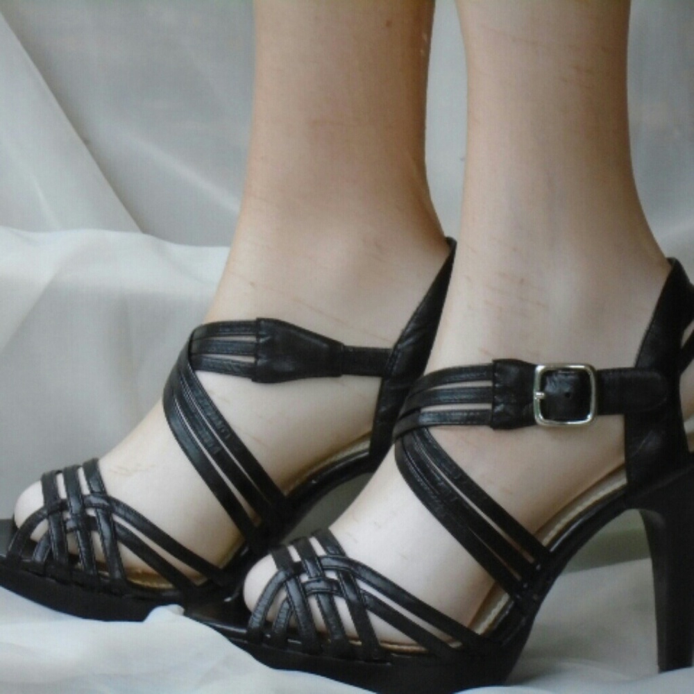 White House ! Black Market 4" Strappy heels.