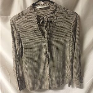 Zara Trafaluc Print Blouse