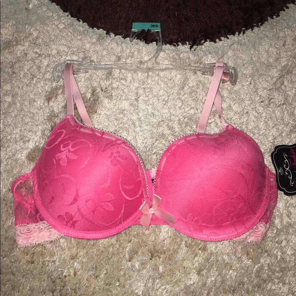 🌹36B Black Fushia hot pink bra