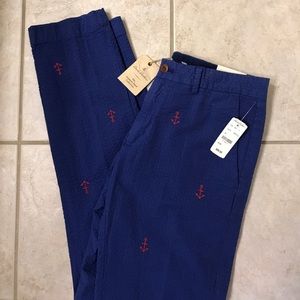 Brooks Brothers Seersucker Embroidered Pants