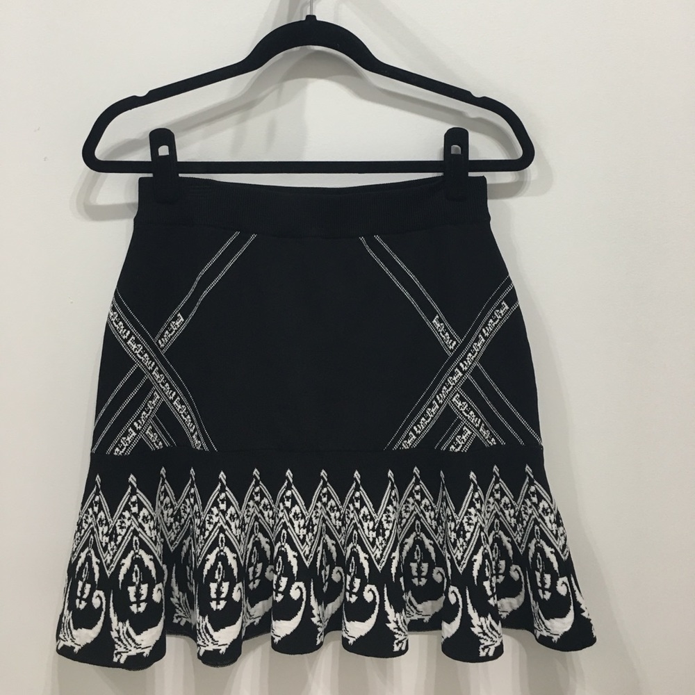 Rebecca Minkoff Black Fit-n-Flare Skirt