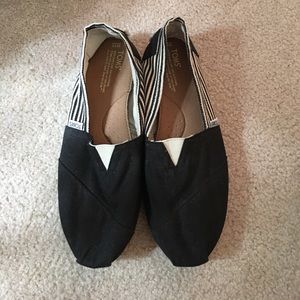 Women's striped rope Toms flats