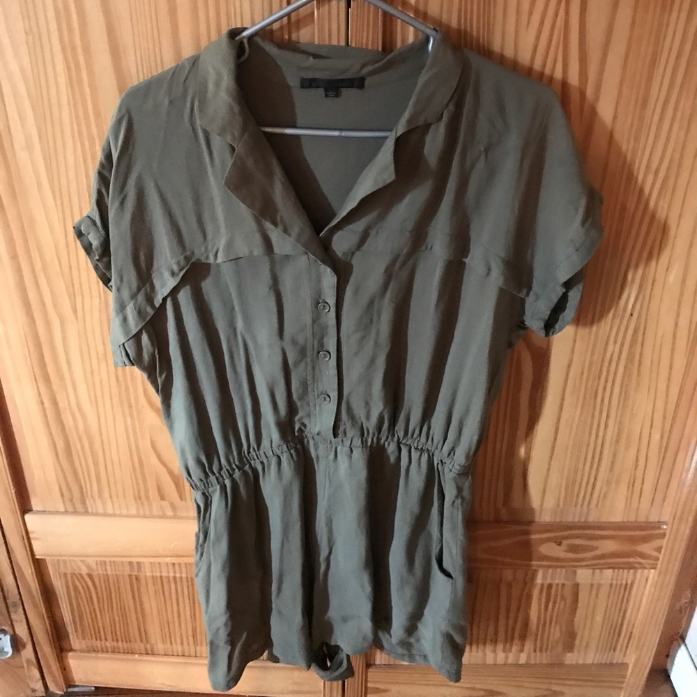 Army green romper