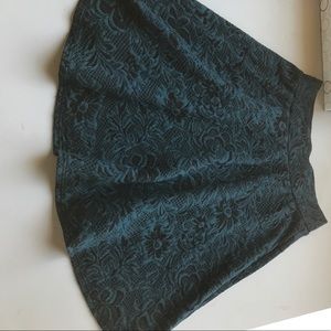 Cute teal and black skater skirt