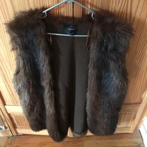 Faux fur vest