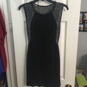 Black rhinestone decorated party dress