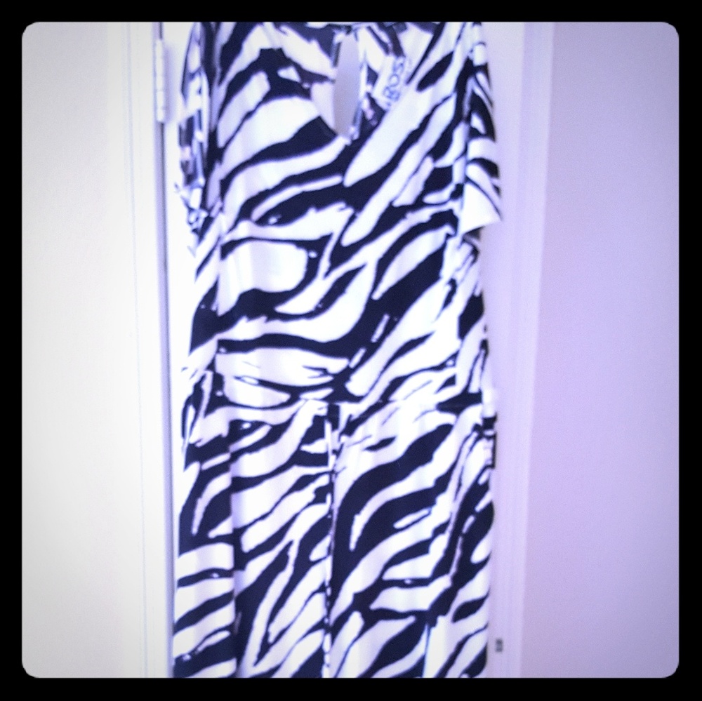 Chick zebra print jump suit