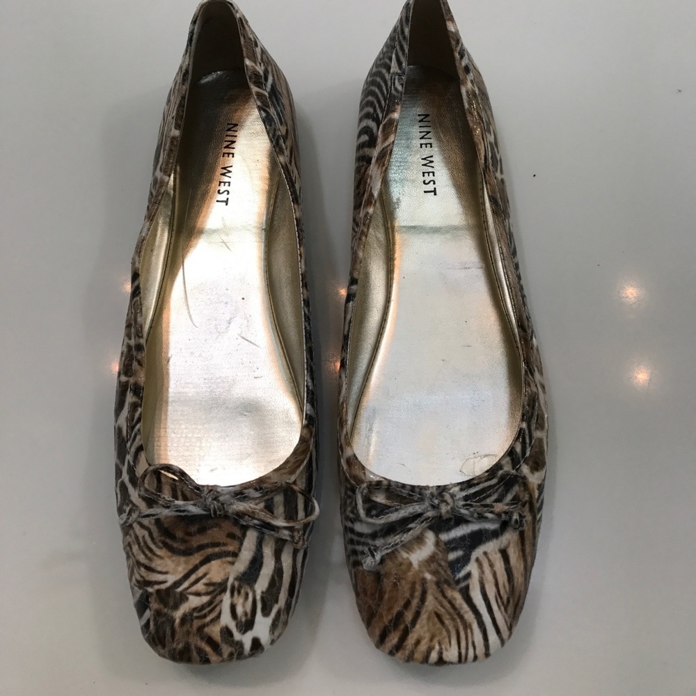 Nine West leopard print flats