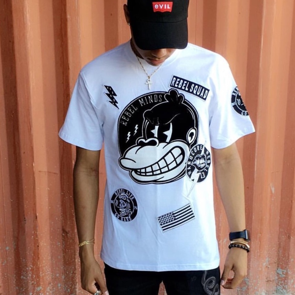 Stitched patch shirt