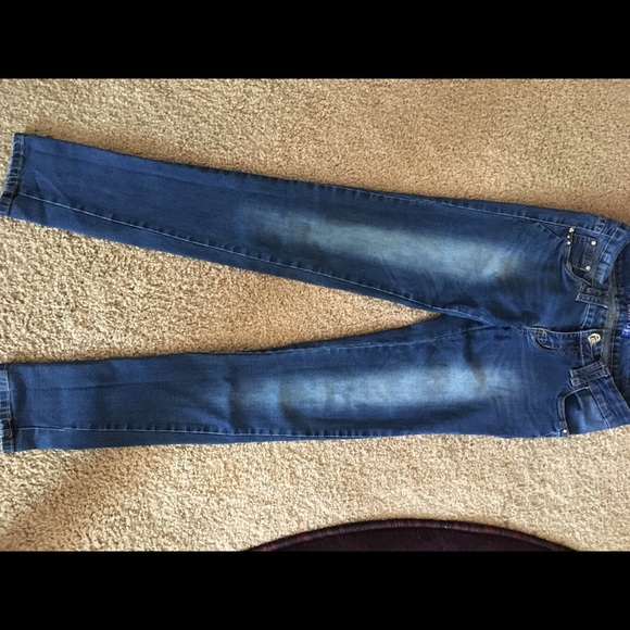 women's blue jeans pants - Picture 1 of 4