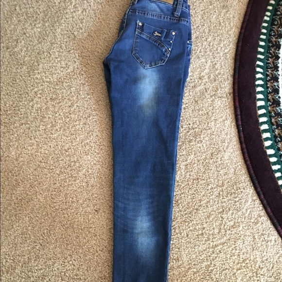 women's blue jeans pants - Picture 2 of 4