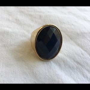Gold ring with acrylic stone