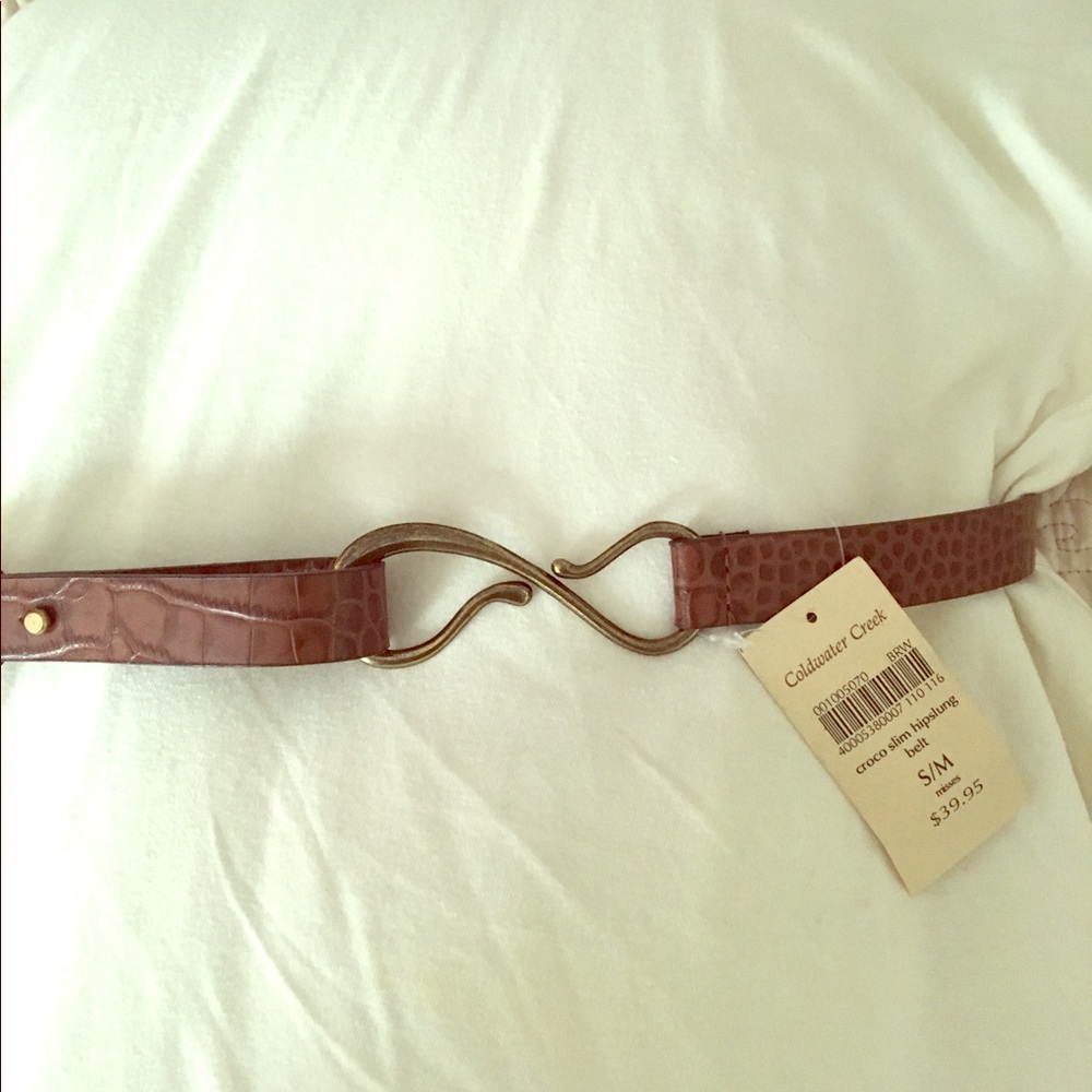 Coldwater creek brown belt small adjustable