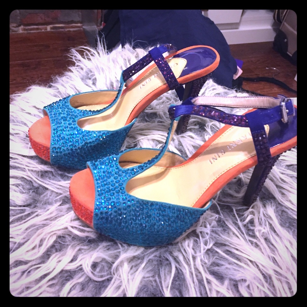 Gianni Bini T-strap sparkle heel