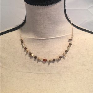 Lia Sophia Piano Wire Beaded Necklace EUC