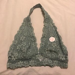 Sage green halter bralette