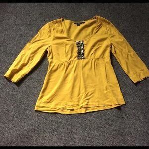 Anthropologie Boden yellow top