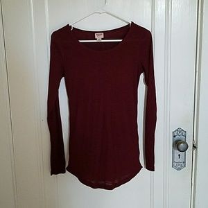 Dark Red Long Sleeve Tee