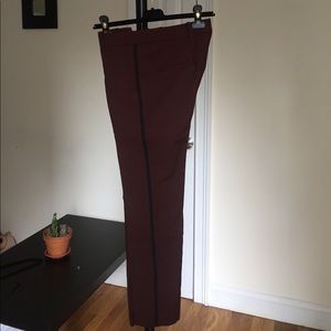 Zara Maroon Trousers - Slim Fitted