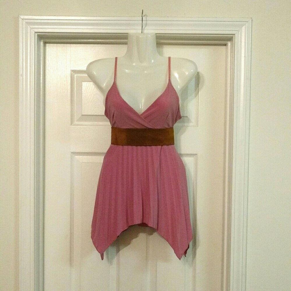 Soft Pink Spaghetti Strapped Blouse