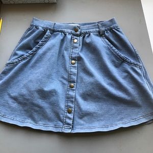 Cute jean skirt!