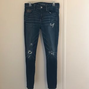 American Eagle distressed jeggings