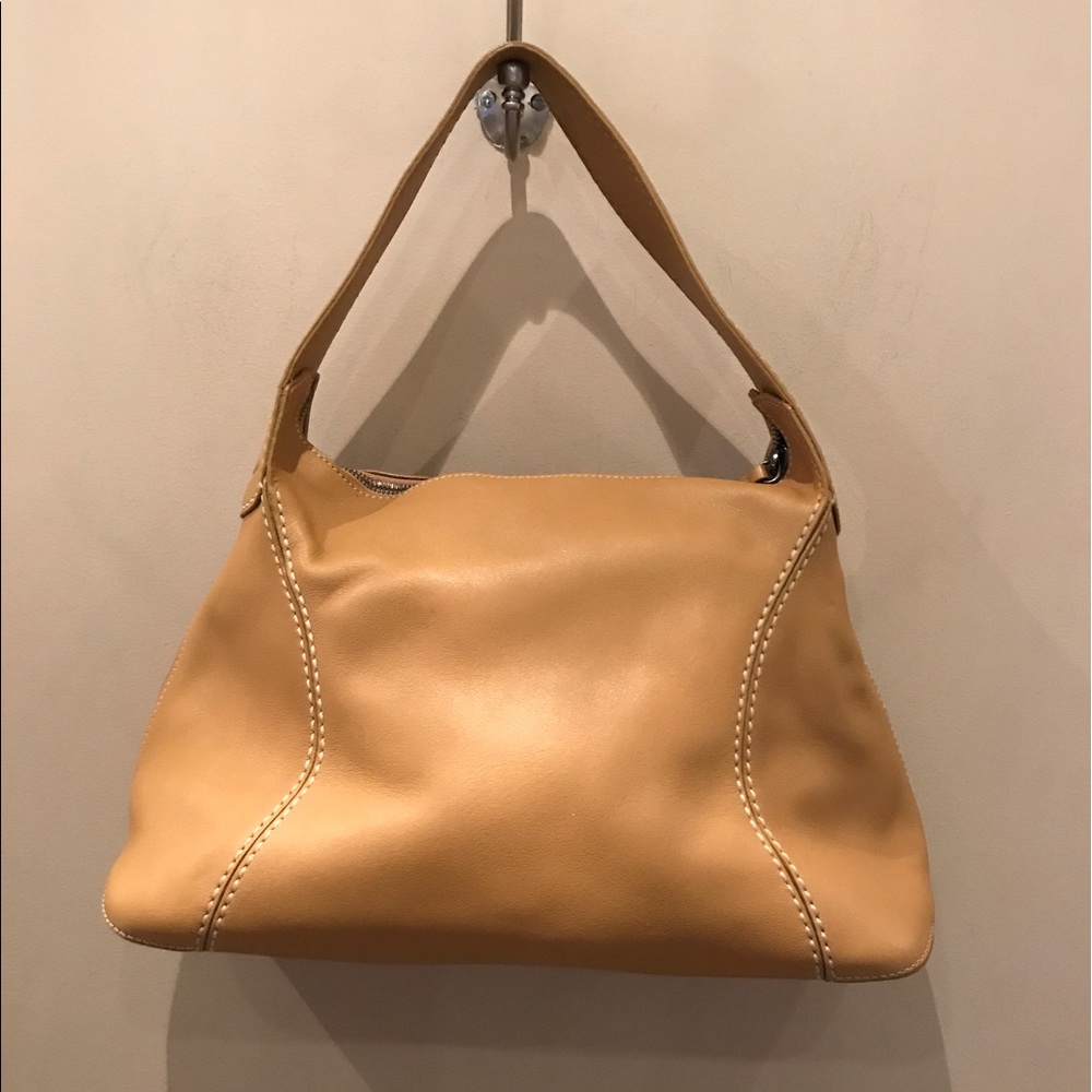 Tods Leather Hobo Bag with Tonal Stitch