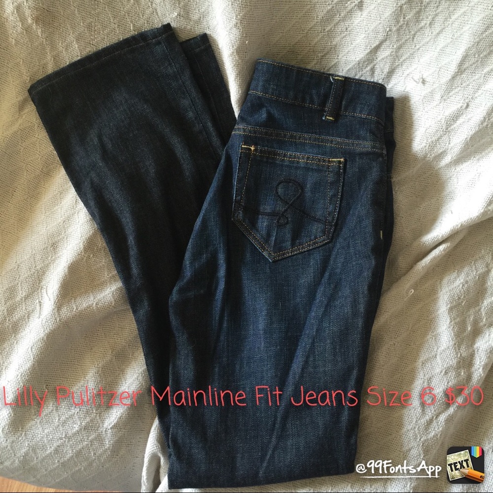 Lilly Pulitzer Mainline Fit Denim Jeans Size 6