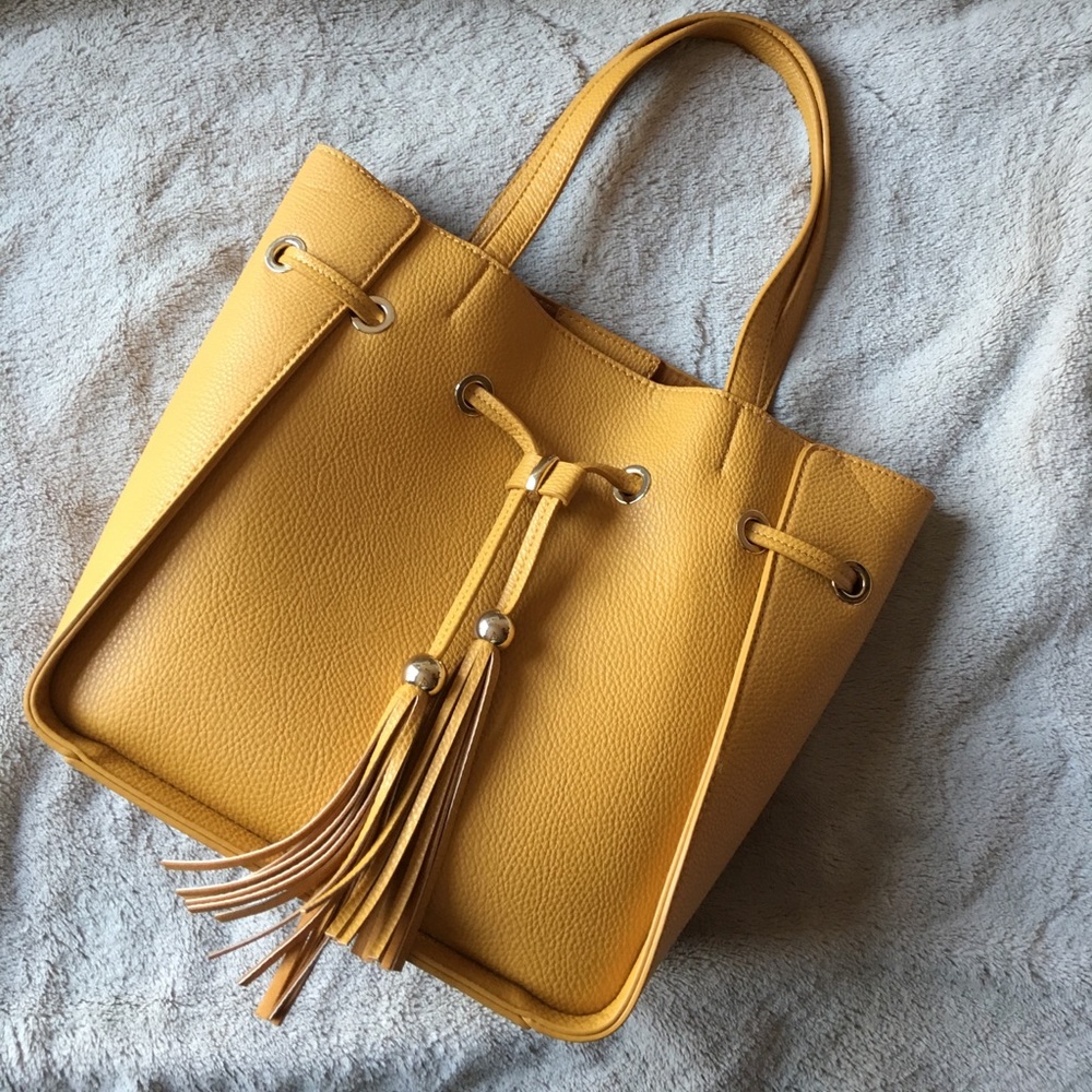 2 in 1 Yellow Shoulder Bag