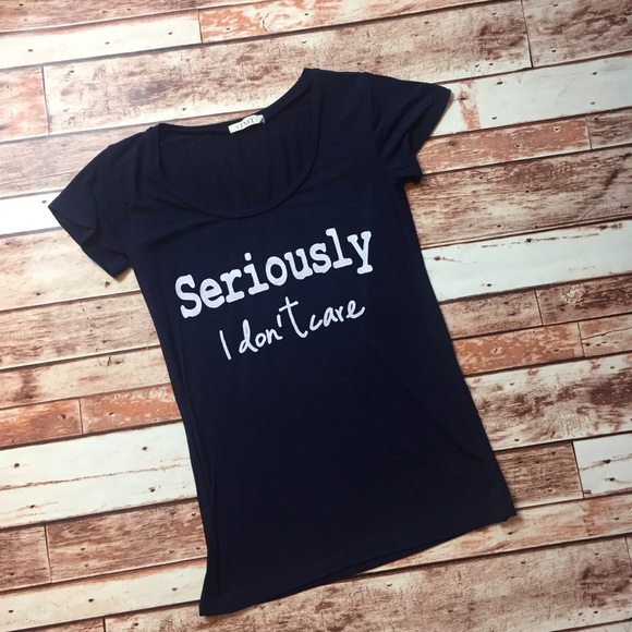 Last 1! SMALL Seriously I don't care Tee - Picture 2 of 2