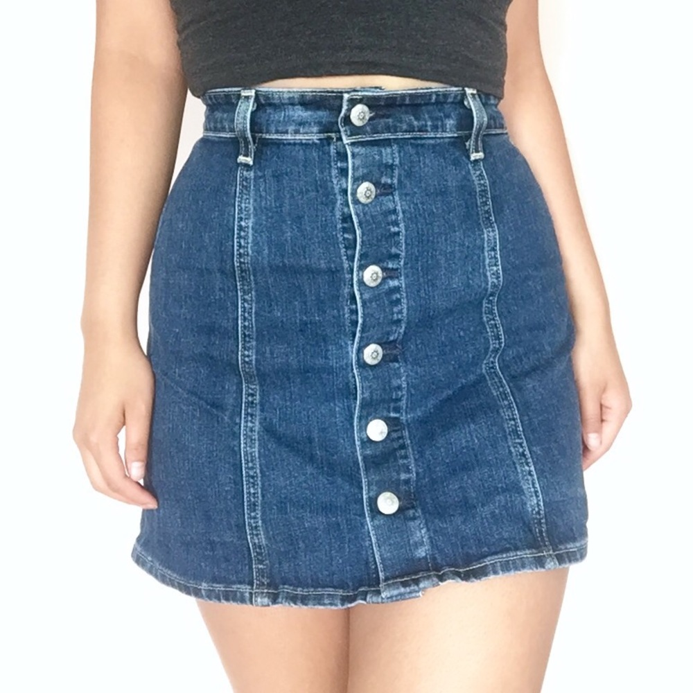 ❌SOLD❌alexa chung for AG a-line button front skirt