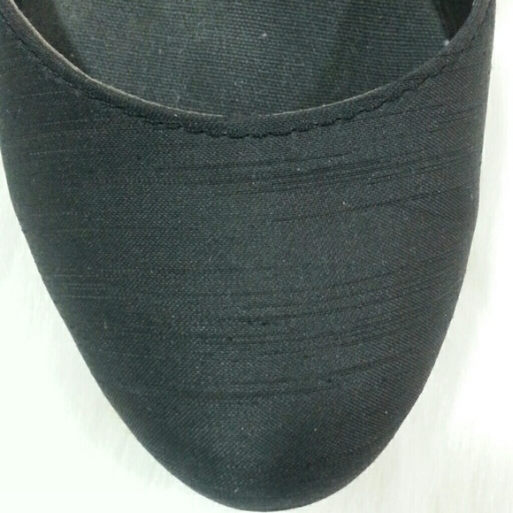 Fashion Bug Black Linen Criss Cross Wedges. NWOT - Picture 3 of 7