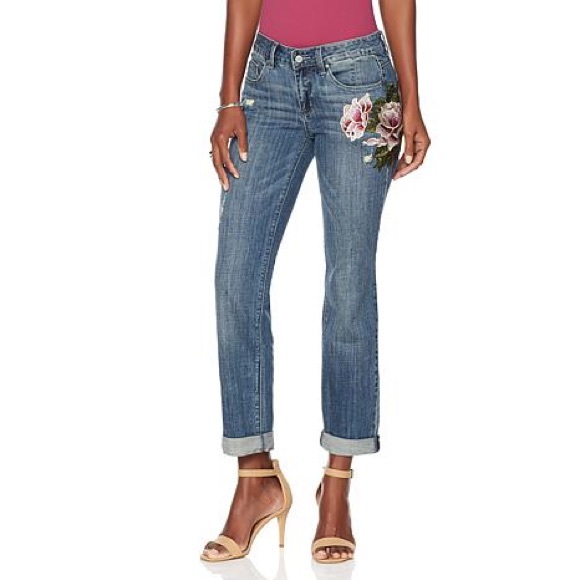 giuliana Denim - G by Giuliana Embroidered Boyfriend Jean