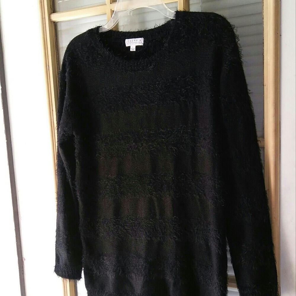 Joseph A Black Silk Sweater Womens S