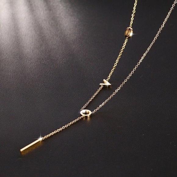 Festival L.O.V.E. gold lariat necklace. NWT - Picture 4 of 4