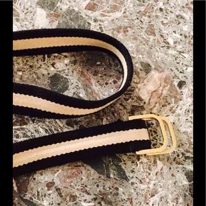 Rare GUCCI Black&Tan Adjustable Ribbon Belt