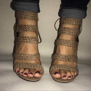 Braided Chunky Heel 4" Sandals