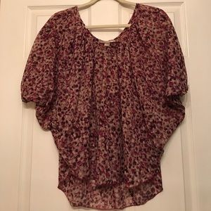 Forever 21 short sleeve sheer blouse, size M