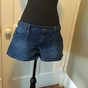 Forever 21 Braided Jean Shorts