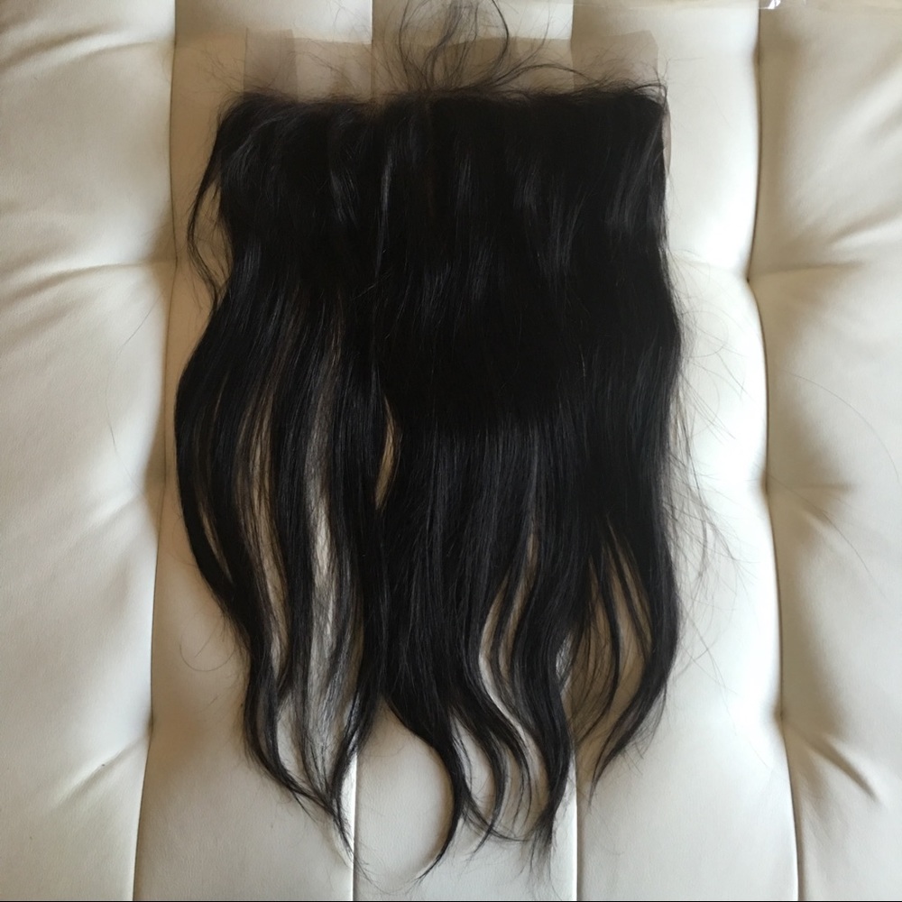 8A grade 16" frontal straight Brazilian hair