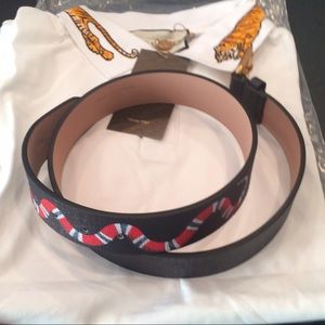 Gucci shirt and belt will sell seperate
